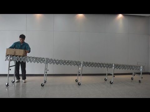 Flexible Gravity Single Steel Roller Conveyor/Telescopic gravity loading unloading roller conveyor