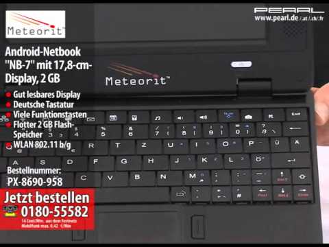 Android-Netbook "NB-7" mit 17,8-cm-Display, 2 GB & WLAN (refurbished)