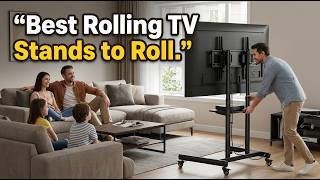 TOP 5 Best Rolling Tv Stands To Roll 2026 | This Rolling Tv Stand Makes Moving Tv So Easy
