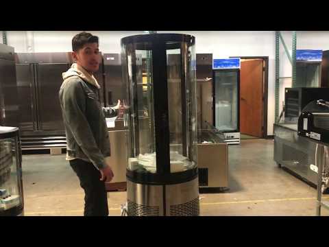 Countertop refrigerated curved glass cake display case