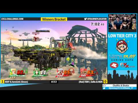 LTC3 Smash4 - iGGY & AeroLink vs ZeRo & Mew2king - Winners Semifinals
