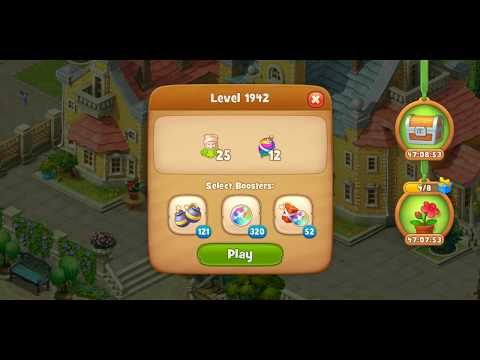 Gardenscapes Level 1942 Walkthrough "No Boosters Used"
