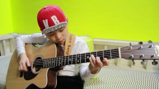 Eagles - Hotel California (Guitar Cover by 9-year-old kid Sean Song)