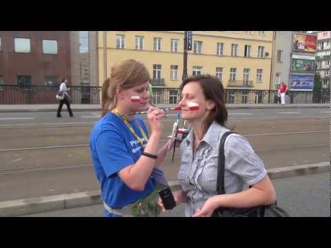 Face painting Russia v Poland - Живопись лицо Польша Россия