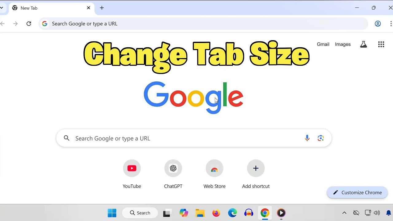 How To Change Google Chrome Tab Size