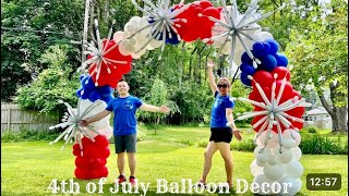 Download lagu Red, Blue and white Balloon Arch (4th of July balloon decoration) mp3