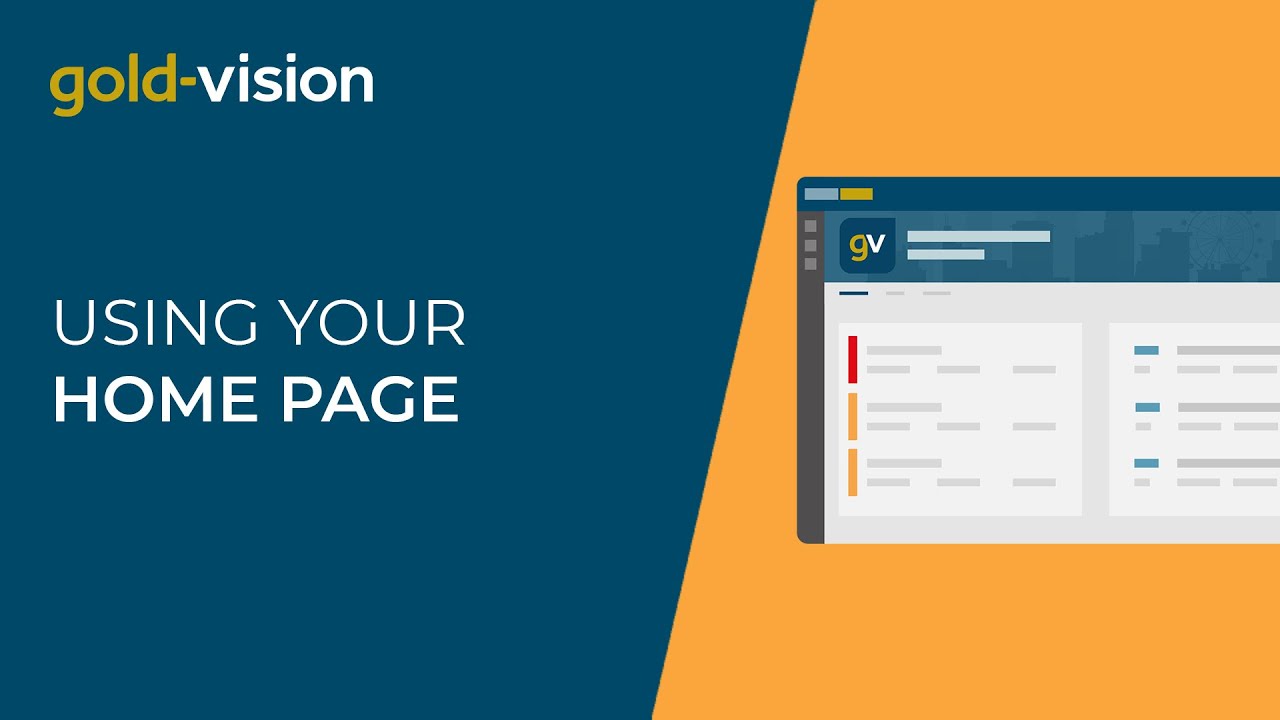 How to with Gold-Vision: using your home page