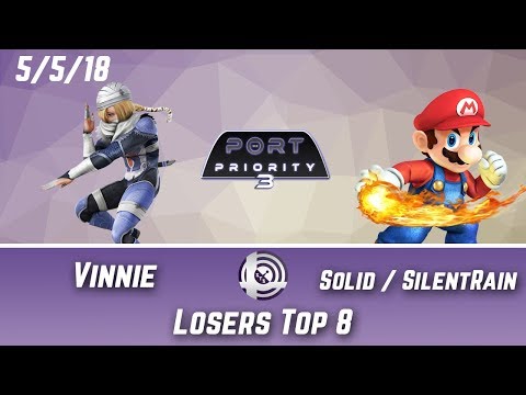 Port Priority 3 - Vinnie (Sheik) vs Solid|SilentRain (Mario) - Losers Top 8