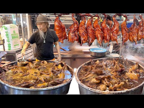 Amazing Sold Out Of 400 Ducks a Day The Best Grilled Duck Hong Kong Style | Thai Street Food