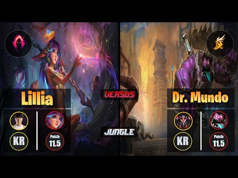 Haru LILLIA (Jungle) [Dark Harvest] VS DR. MUNDO - Grandmaster KR Patch 11.5