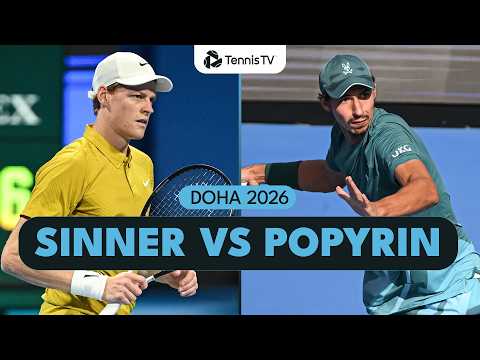 Sinner & Popyrin Face Off in Round Two | Doha 2026 Highlights