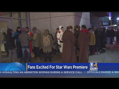 Star Wars Fans Line Up In Bitter Cold To See First...