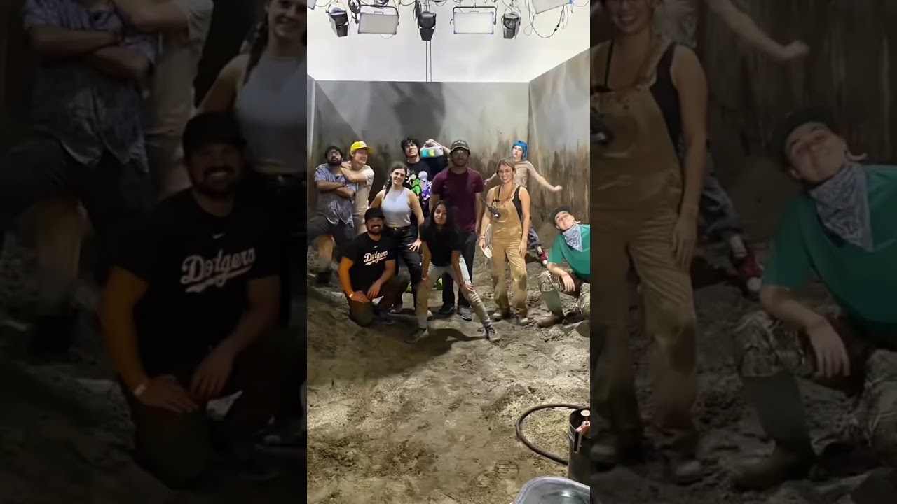 Behind the scenes of #SZA mud set for her SOS album art shoot