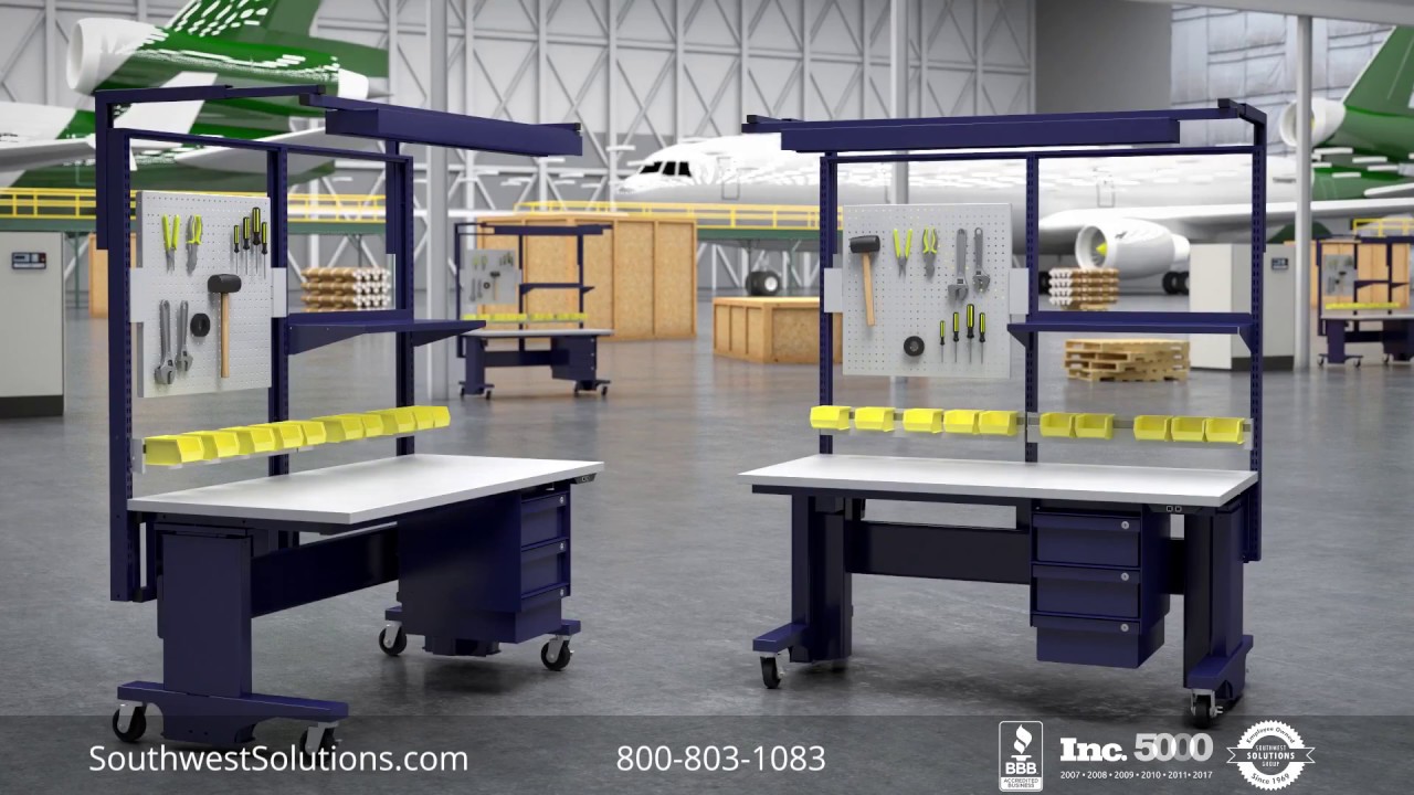 Modular Ergonomic Adjustable Technical Workstation Desks