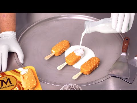 Magnum - Gold Caramel Billionaire | Ice Cream Rolls ASMR