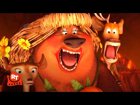Open Season: Scared Silly (2015) - The Minecart Chase Funny Scene