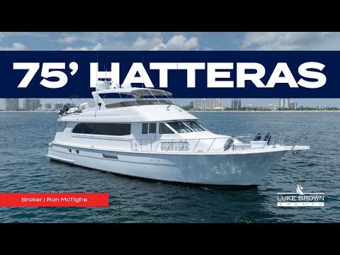 2000 Hatteras 75 Sport Deck Motor Yacht Island Dancer Video