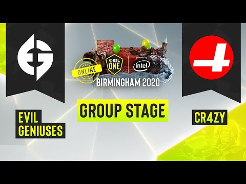 Dota2 - Evil Geniuses vs. CR4ZY - Game 3 - ESL One Birmingham 2020 - Group Stage - NA