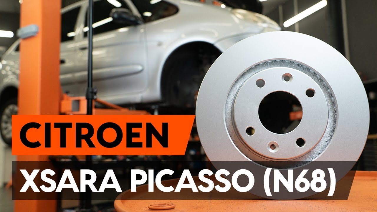Como mudar discos de travão da parte dianteira em Citroen Xsara Picasso - guia de substituição