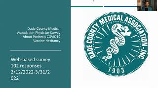 DCMA - COVID-19 Vaccine Hesitancy Reasons, Obstacles, and Solutions a Webinar for Physicians - 2022