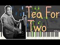 Art Tatum Tea For Two 1933 Classic Jazz Stride Piano Synthesia