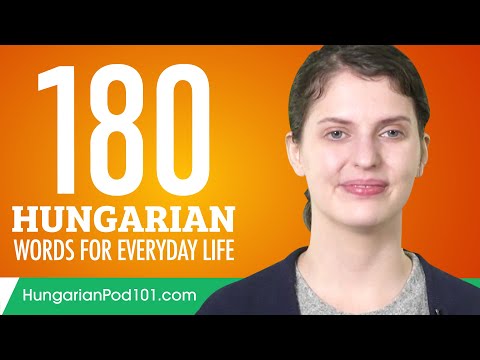 180 Hungarian Words for Everyday Life - Basic Vocabulary #9