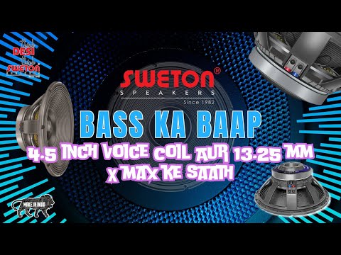 @SwetonSpeakers BAAS KA BAAP SERIES-YT Pe PEHLI BAAR-4.5 Inch Voice Coil wala Zabardast Sub Woofer