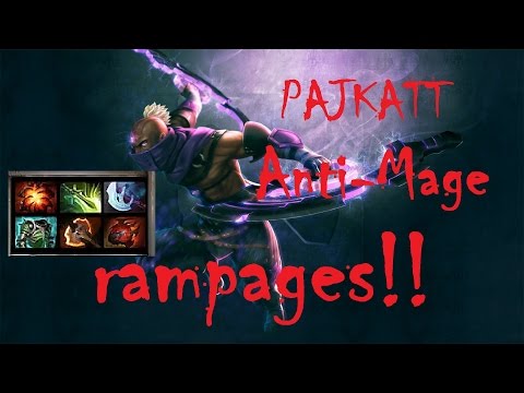 Pajkatt Anti-Mage Pro Gameplay | Rampages Anti-Mage | Dota 2 Gameplay