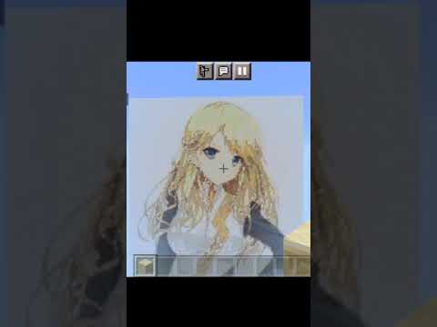 Anime Girl in Minecraft Pixelart