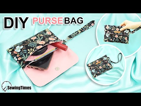 DIY SIMPLE PURSE BAG | Cute Envelope Clutch bag Tutorial [sewingtimes]