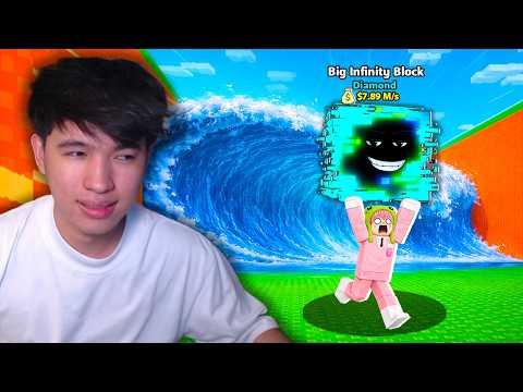 How I Got BIG INFINITY LUCKY BLOCK in ESCAPE TSUNAMI FOR BRAINROT