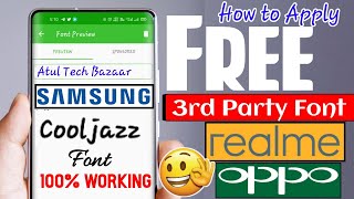 How to Apply Third Party Font in Realme & Oppo | Free Font for Realme & Oppo | Samsung Cooljazz font