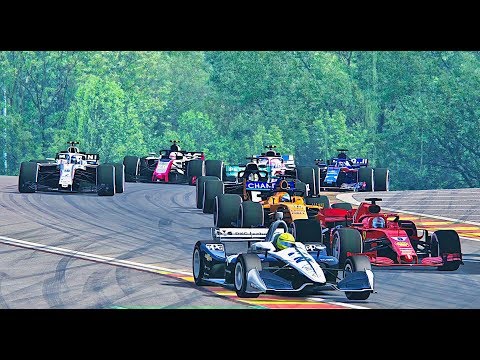 All F1 2018 Cars vs All IndyCar 2018 - Spa