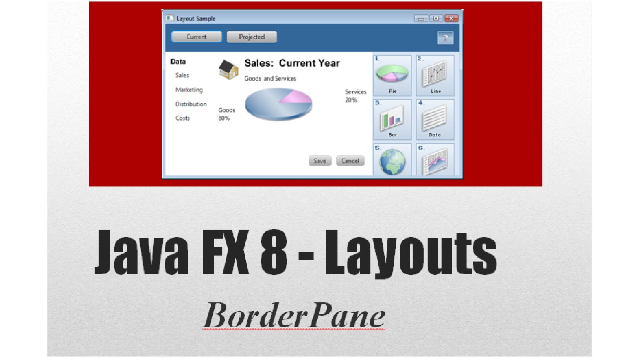 JavaFX 8 Tutorial - BorderPane (Layouts)  #11