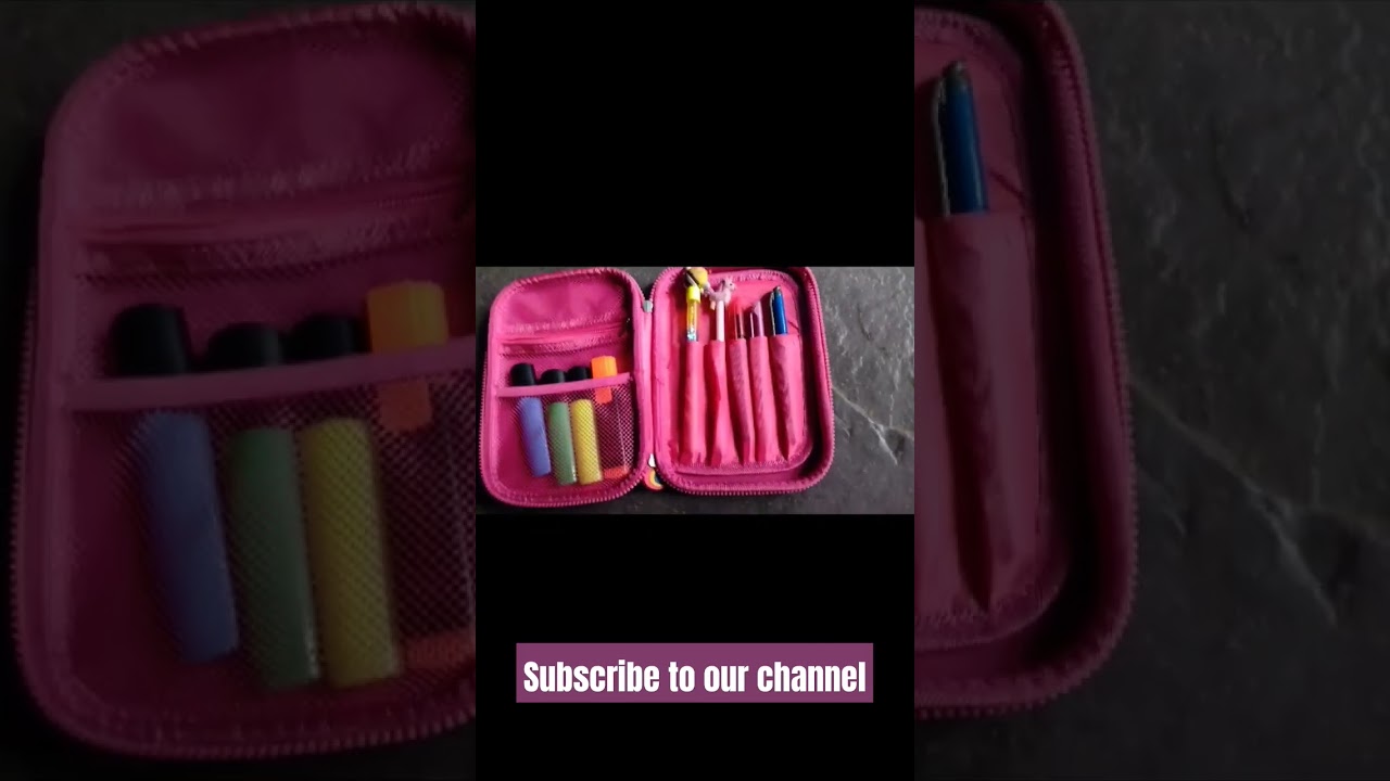 Organizing my new unicorn pencil case 🦄💗 #subscribeus #youtubeshorts #commentdown #unicorn #shorts