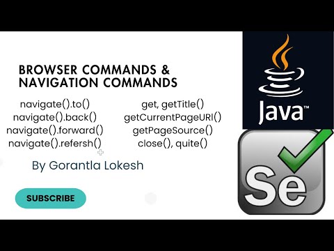 Selenium Java Tutorial 8 Browser Commands And Browser Navigation Commands In Selenium Java