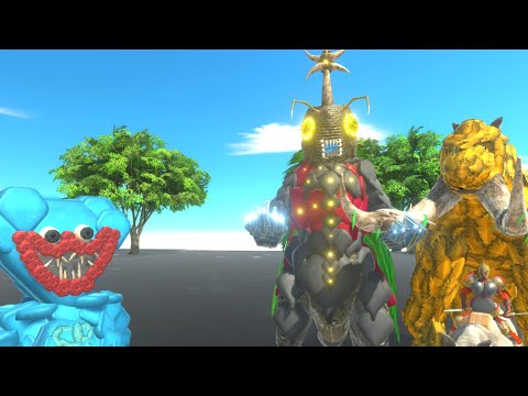 HUGGY WUGGY POPPY PLAYTIME VS WORKSHOP UNITS - ANIMAL REVOLT BATTLE SIMULATOR