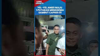 Anies Baswedan Disambut Warga dan Jusuf Kalla di Makassar, dengan Yel-yel Maju 1 Putaran