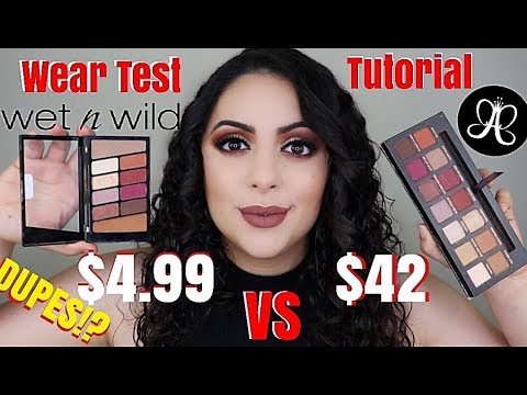 WET AND WILD VS ABH MODERN RENAISSANCE ! Are they DUPES? | Comparison + Tutorial + Wear Test !