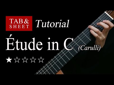 Etude in C (F. Carulli) - Guitar Lesson + TAB