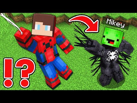 JJ Spiderman Speedrunner VS Mikey Venom Hunter - in Minecraft Challenge (Maizen Mizen Mazien)