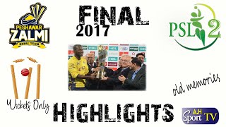 Sports | Cricket | Match | 2017 Final PSL 2 | Wickets😊 Only |  #psl #sports #cricket #ahsporttv