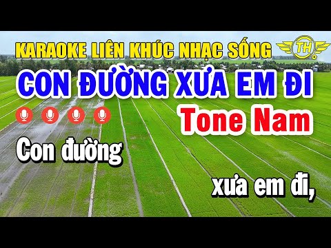 Karaoke Liên Khúc Nhạc Trữ Tình Tone Nam | Chọn Lọc Bài Dễ Hát Nhất - LK Con Đường Xưa Em Đi