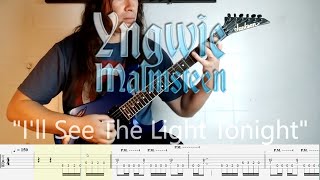 Yngwie Malmsteen - I'll See The Light Tonight Cover (Tabs on Screen)