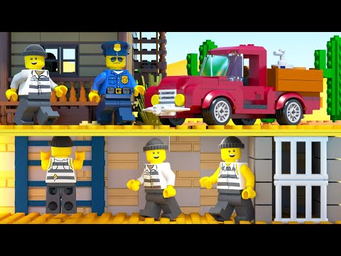 LEGO Prison Break in Desert - Secret Escape Tunnel
