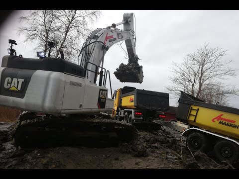 3D PRINTED CAT 352F and 8x8 DumpTruck