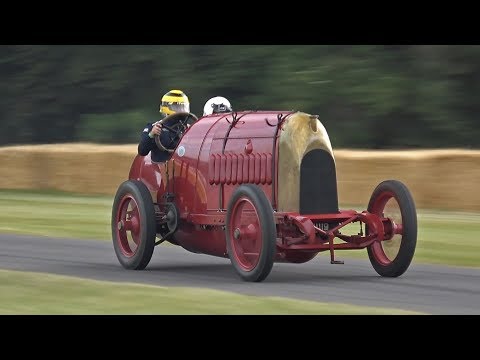 28.4 Litre 4-Cylinder Fiat S76 "The Beast of Turin" Shooting Flames & Exhaust Sounds!