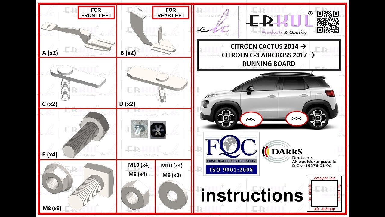 Боковые пороги Bosphorus Black (2 шт., алюминий) Video 1