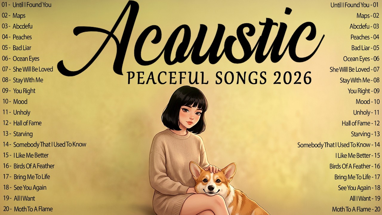 Peaceful acoustic songs with lyrics 2026 for finding comfort in being alone