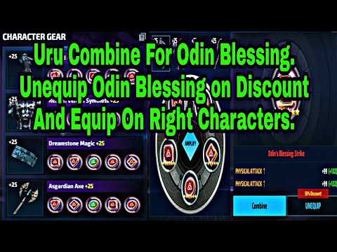 Combine Uru For Odin Blessing Worth? | Unequip Many Odin Blessing On Discount - Marvel Future Fight